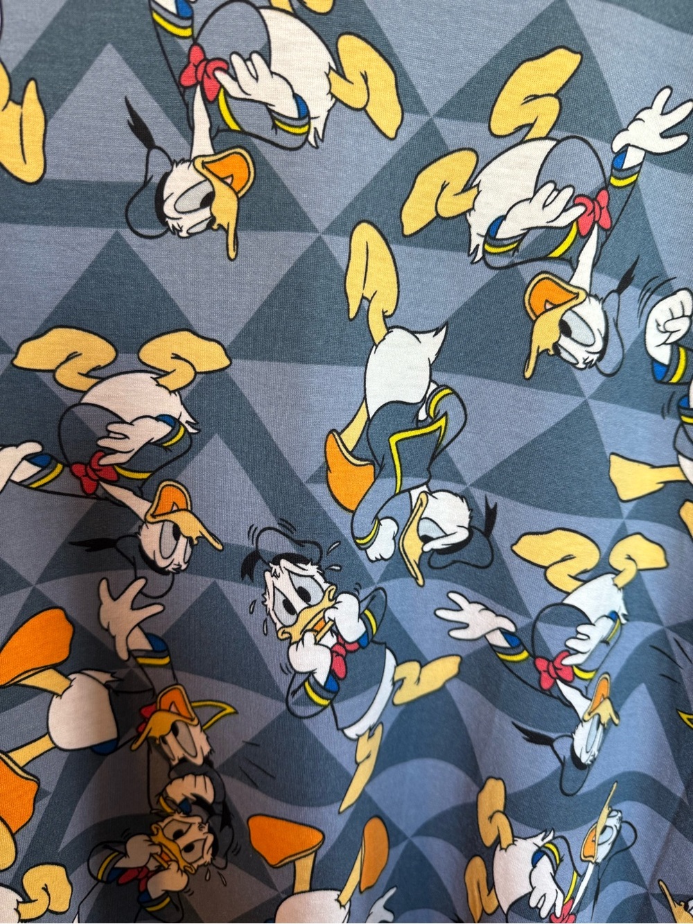 LuLaRoe Women's Disney Donald Duck Irma Tunic Shirt - Blue, Yellow, Orange NWT - Picture 4 of 8